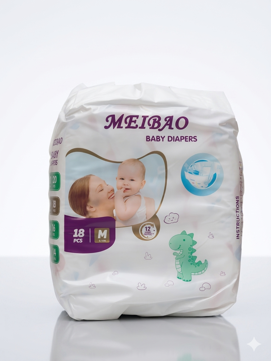 MEIBAO Baby Diapers – Mini 5-in-1 Pack | Super Absorbent Pant-Style |