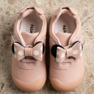 Minnie Polka Dot Bow Sneakers – Pastel Pink