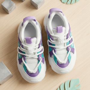 Dash Active Kids Sneakers – Purple & Teal